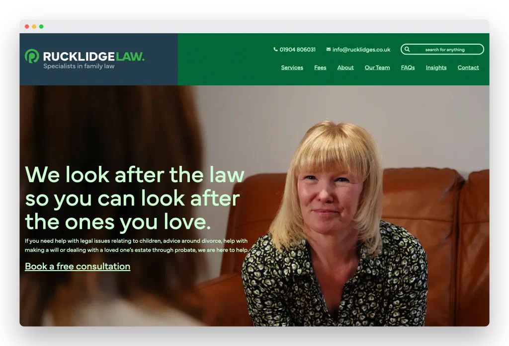 After: the new website we designed and built