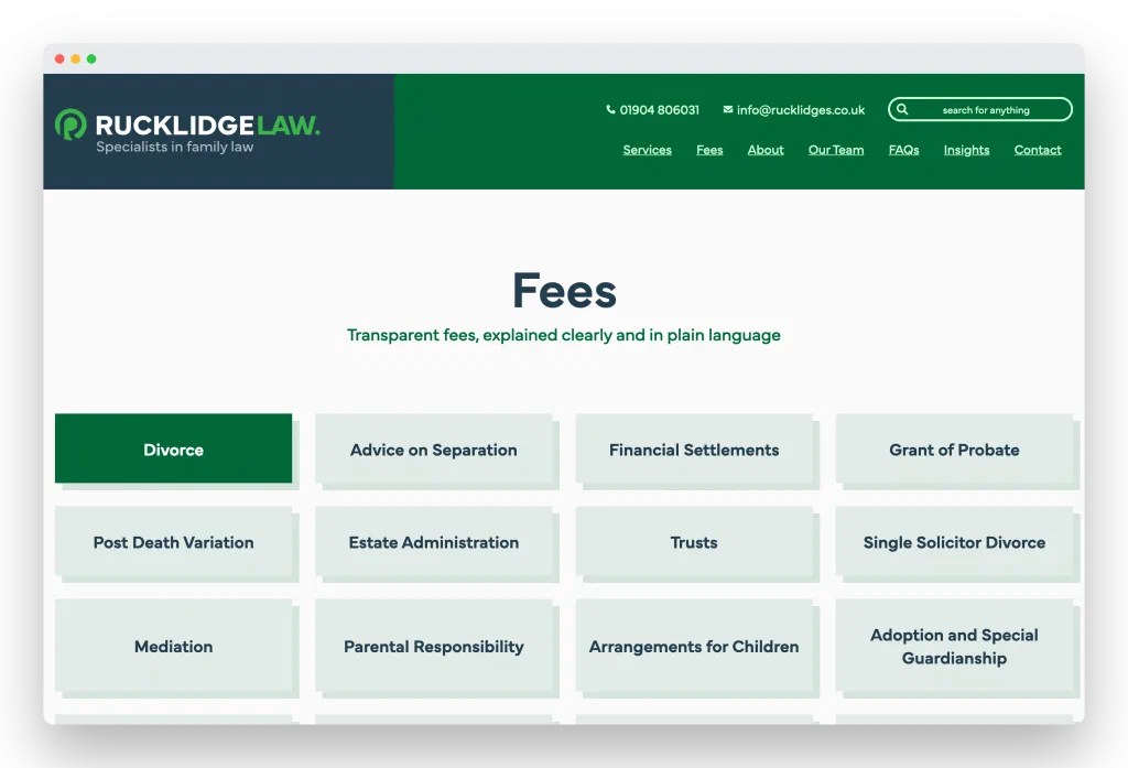 Transparent fees, explained up front in plain language