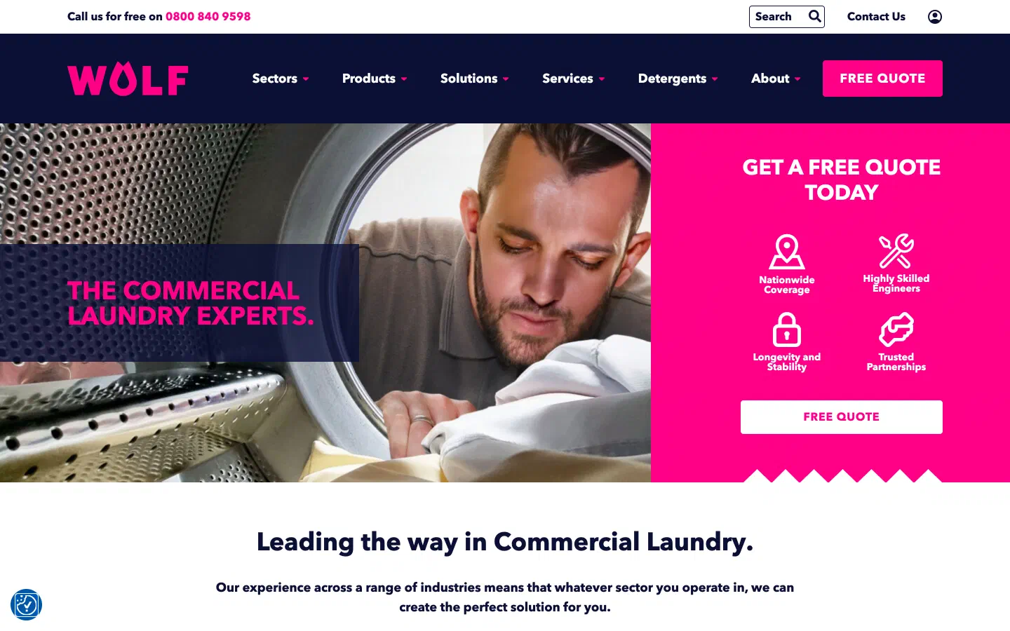 The Wolf Laundry website
